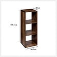 5 FIVE SIMPLY SMART - Meuble Étagère 3 cases de rangement effet bois foncé style Industriel H 100.5 cm - vignette