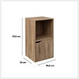 5 FIVE SIMPLY SMART - Meuble Etagère 2 Cases de rangement 1 Porte effet bois naturel H 67.6 cm - vignette