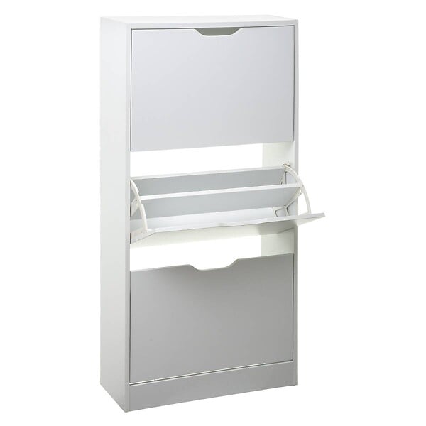 5 FIVE SIMPLY SMART - Meuble de rangement à chaussures 3 tiroirs blanc - large