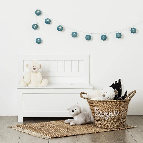 ATMOSPHERA - 2 en 1 Banc avec dossier et Coffre à jouets en Bois Blanc - large