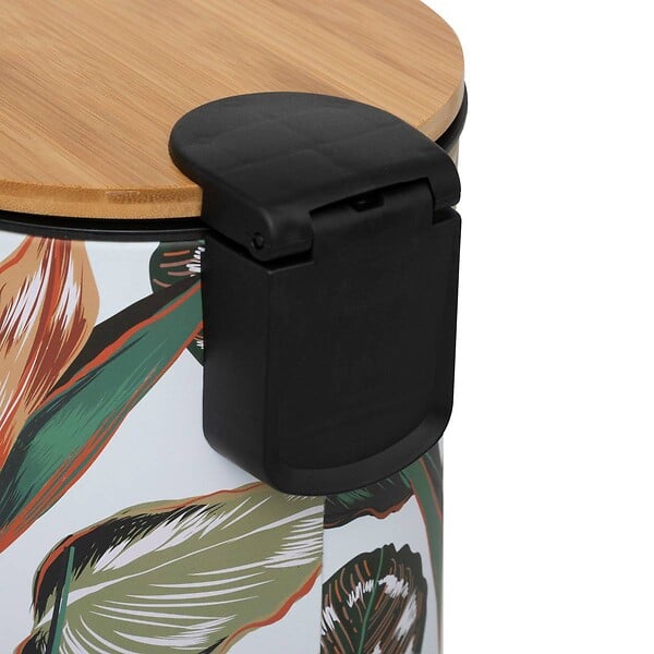 5 FIVE SIMPLY SMART - Poubelle en métal et bambou Soft Close 3 L déco Palawan - large