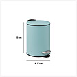 5 FIVE SIMPLY SMART - Poubelle de salle de bain en métal Bleu artic Soft Close 3 L - vignette