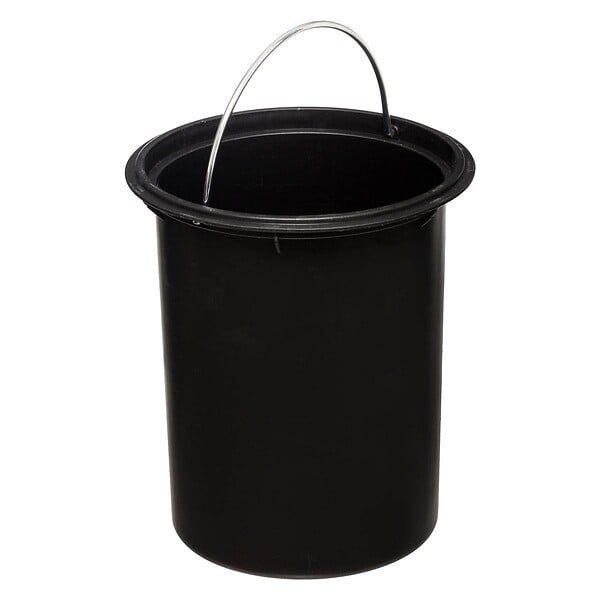 5 FIVE SIMPLY SMART - Poubelle de salle de bain en métal Bleu pétrole et couvercle en Bambou 3 L - large