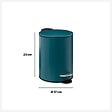 5 FIVE SIMPLY SMART - Poubelle de salle de bain en métal Bleu pétrole Soft Close 3 L - vignette