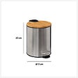 5 FIVE SIMPLY SMART - Poubelle de salle de bain en Inox et Bambou Soft Close 3 L - vignette