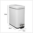 5 FIVE SIMPLY SMART - Poubelle de salle de bain à pédale en métal Blanc Soft Close 5 L - vignette
