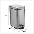 5 FIVE SIMPLY SMART - Poubelle de salle de bain à pédale en métal Soft Close 5 L - vignette