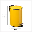 5 FIVE SIMPLY SMART - Poubelle de salle de bain en métal Jaune Soft Close 3 L - vignette