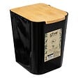 5 FIVE SIMPLY SMART - Poubelle de salle de bain Noire 5L couvercle en Bambou - vignette