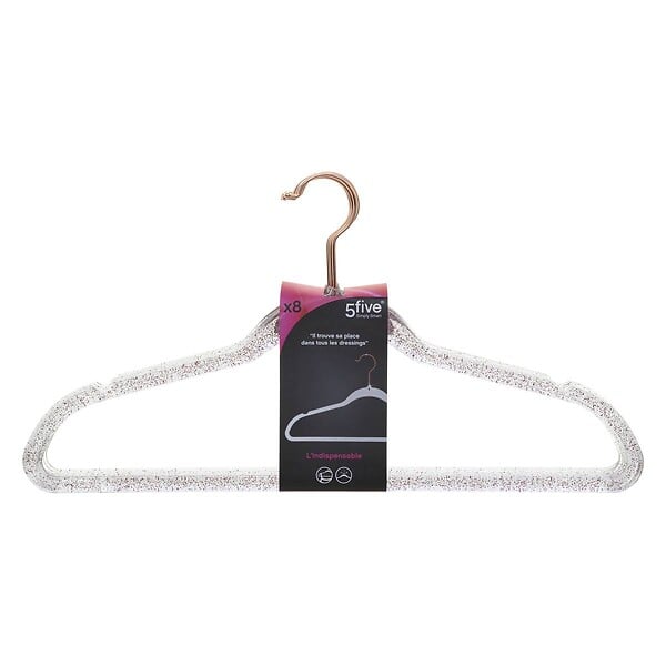 5 FIVE SIMPLY SMART - Lot de 8 Cintres pailletés - large