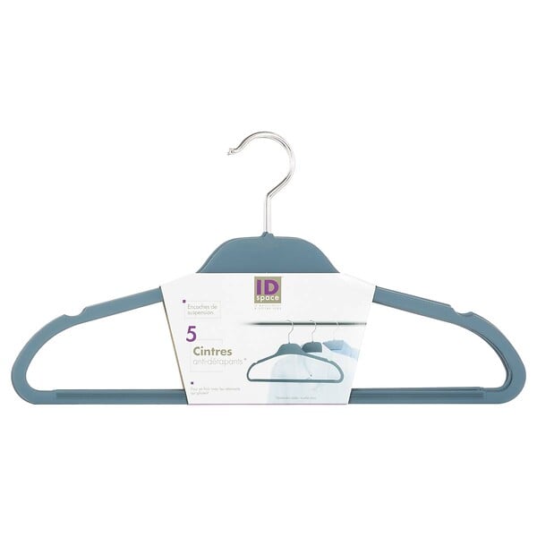 5 FIVE SIMPLY SMART - Lot de 5 Cintres avec revêtement Soft touch anti glisse - large