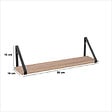 5 FIVE SIMPLY SMART - Étagère Effet chêne naturel et Métal noir L 58 cm - vignette