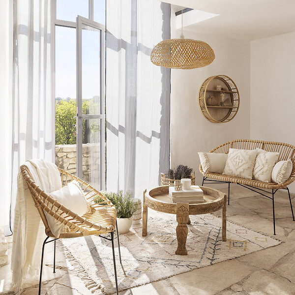 ATMOSPHERA - Étagère murale en Bambou et Bois D 70 cm - large
