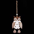 FEERIC LIGHTS & CHRISTMAS - Sujet de Noël à suspendre Hibou en bois H 9 cm - vignette