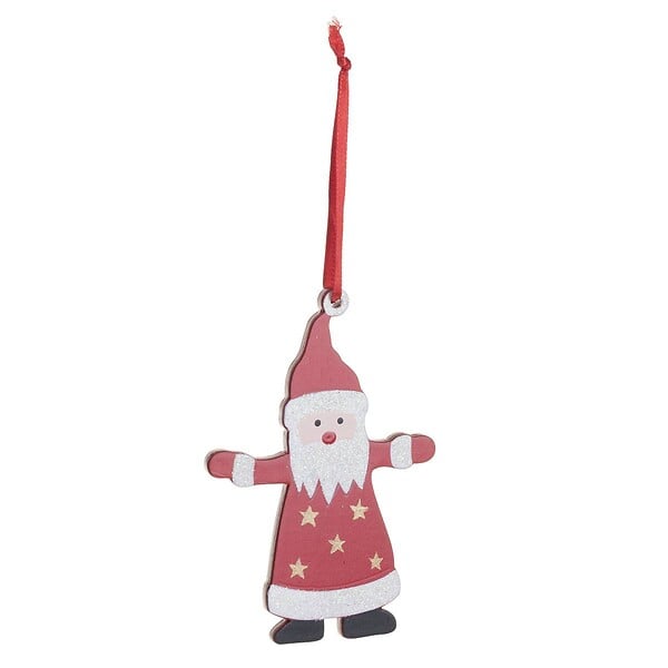 FEERIC LIGHTS & CHRISTMAS - Sujet de Noël à suspendre Forme en Bois H 13 cm - large