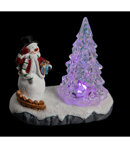 FEERIC LIGHTS & CHRISTMAS - Accessoire pour Village de Noël Santon et Sapin lumineux à variation de couleur - large