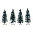 FEERIC LIGHTS & CHRISTMAS - Accessoires pour Village de Noël  Lot de 4 Sapins avec pieds H 15 cm - vignette