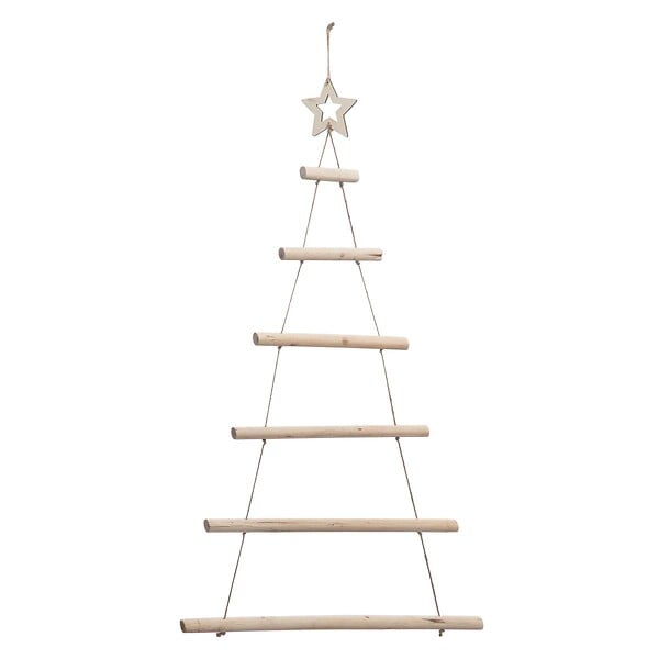 FEERIC LIGHTS & CHRISTMAS - Décoration à suspendre Sapin mural en Bois H 95 cm - large