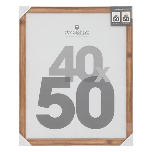 ATMOSPHERA - Cadre photo Naturel pour Photo 40 x 50 cm - large