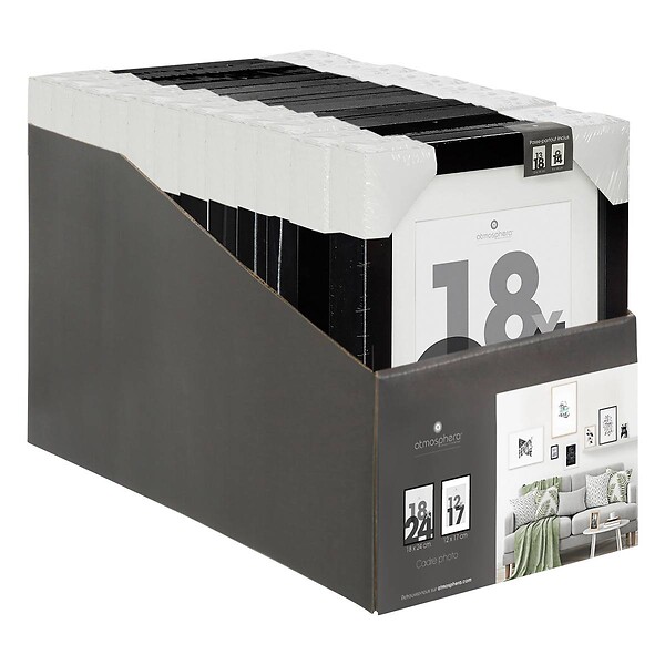 ATMOSPHERA - Cadre photo en Bois Noir pour Photo 18 x 24 cm - large