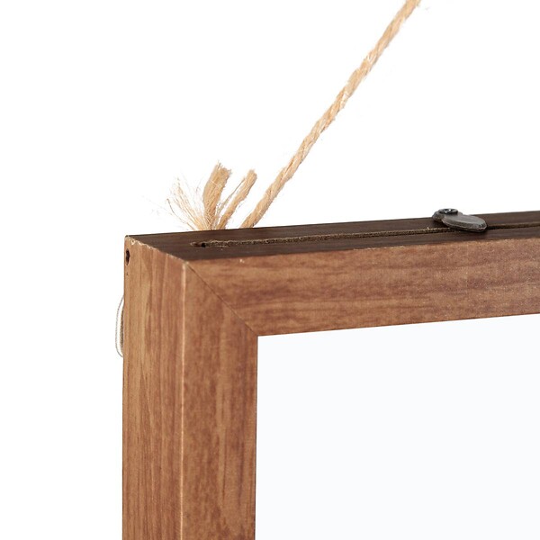 ATMOSPHERA - Cadre décoratif Feuilles en Bois et Verre 38 x 48 cm - large