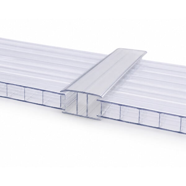 MCCOVER - Profil polycarbonate de jonction - ep.16 mm, L.300 cm - large