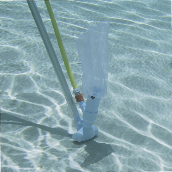 WERKAPRO - Aspirateur piscine   avec roulette,brosse et filet - large