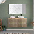 COSYNEO - Meuble de salle de bain 140cm avec plateau et 2 vasques à poser rondes - 4 tiroirs - sans miroir - roble era (chêne clair) - VENERIA - vignette