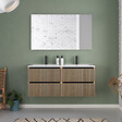 COSYNEO - Meuble de salle de bain 120cm double vasque - 4 tiroirs - sans miroir - roble era (chêne clair) - VENERIA - vignette