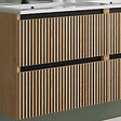 COSYNEO - Meuble de salle de bain 120cm double vasque - 4 tiroirs - sans miroir - roble era (chêne clair) - VENERIA - vignette