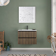 COSYNEO - Meuble de salle de bain 70cm simple vasque - 2 tiroirs - noyer (bois foncé) - VENERIA - vignette