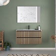 COSYNEO - Meuble de salle de bain 100cm simple vasque - 2 tiroirs - roble era (chêne clair) - VENERIA - vignette