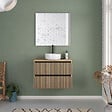 COSYNEO - Meuble de salle de bain 60cm avec plateau et vasque à poser ronde - 2 tiroirs - roble era (chêne clair) - VENERIA - vignette