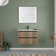 COSYNEO - Meuble de salle de bain 80cm simple vasque - 2 tiroirs - roble era (chêne clair) - VENERIA - vignette
