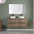 COSYNEO - Meuble de salle de bain 120cm avec plateau et 2 vasques à poser rondes - 4 tiroirs - roble era (chêne clair) - VENERIA - vignette