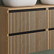 COSYNEO - Meuble de salle de bain 120cm avec plateau et 2 vasques à poser arrondies - 4 tiroirs - sans miroir - roble era (chêne clair) - VENERIA - vignette