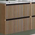 COSYNEO - Meuble de salle de bain 140cm double vasque - 4 tiroirs - sans miroir - roble era (chêne clair) - VENERIA - vignette