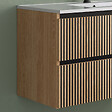COSYNEO - Meuble de salle de bain 100cm simple vasque - 2 tiroirs - sans miroir - roble era (chêne clair) - VENERIA - vignette