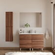 COSYNEO - Meuble de salle de bain 120cm double vasque - 6 tiroirs - noyer (bois foncé) - MAYOR - vignette