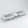 COSYNEO - Meuble de salle de bain 120cm double vasque - 6 tiroirs - noyer (bois foncé) - MAYOR - vignette