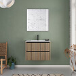 COSYNEO - Meuble de salle de bain 60cm simple vasque - 2 tiroirs - sans miroir - roble era (chêne clair) - VENERIA - vignette