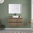 COSYNEO - Meuble de salle de bain 100cm avec plateau et vasque à poser arrondie - 2 tiroirs - roble era (chêne clair) - VENERIA - vignette