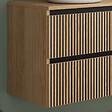 COSYNEO - Meuble de salle de bain 120cm avec plateau et 2 vasques à poser rondes - 4 tiroirs - sans miroir - roble era (chêne clair) - VENERIA - vignette