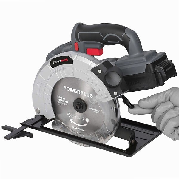 POWERPLUS - Scie circulaire 165mm à batterie 18v  sans batterie - large