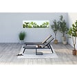 CONCEPT USINE - Lot de 2 transats et une table d'appoint noir PRATO - vignette