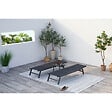 CONCEPT USINE - Lot de 2 transats et une table d'appoint noir PRATO - vignette