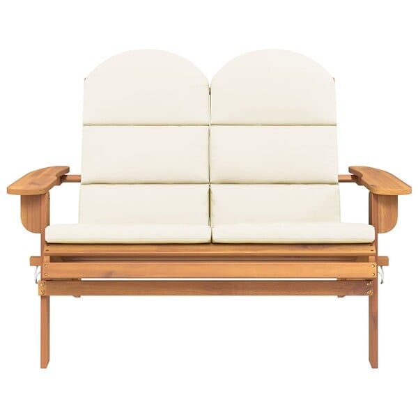 VIDAXL - vidaXL Banc de jardin Adirondack et coussins 126 cm bois massif acacia - large