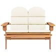 VIDAXL - vidaXL Banc de jardin Adirondack et coussins 126 cm bois massif acacia - vignette