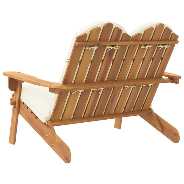 VIDAXL - vidaXL Banc de jardin Adirondack et coussins 126 cm bois massif acacia - large
