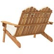 VIDAXL - vidaXL Banc de jardin Adirondack et coussins 126 cm bois massif acacia - vignette